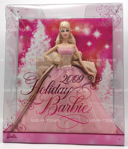 2009 Holiday Barbie Doll 50th Anniversary Collector Blonde 2008 Mattel No. N6556