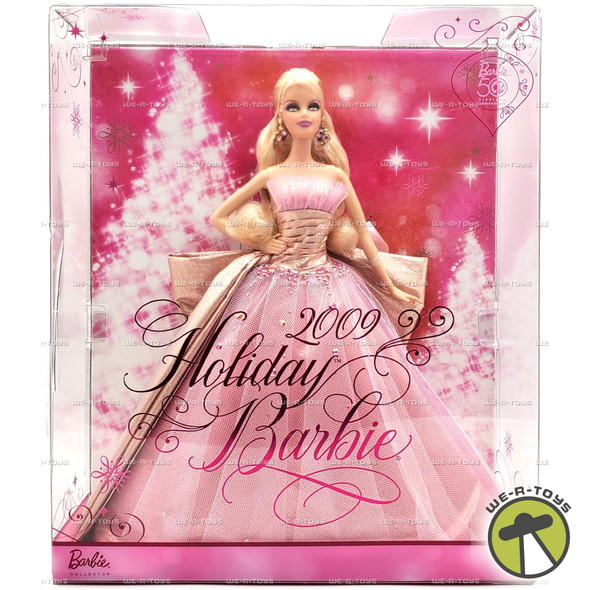 2009 Holiday Barbie Doll 50th Anniversary Collector Blonde 2008 Mattel No. N6556