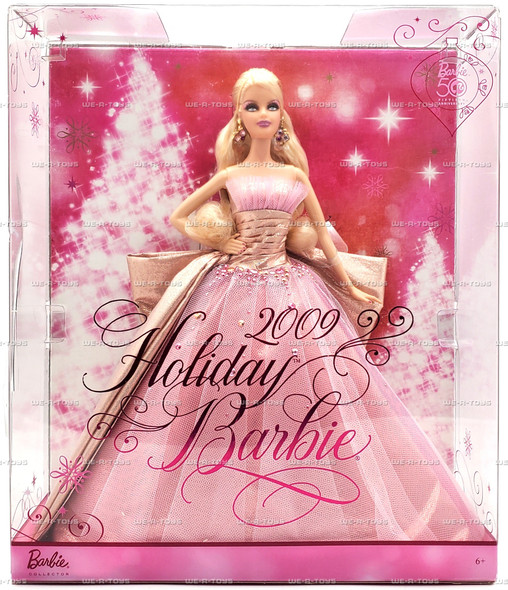 2009 Holiday Barbie Doll 50th Anniversary Collector Blonde 2008 Mattel No. N6556