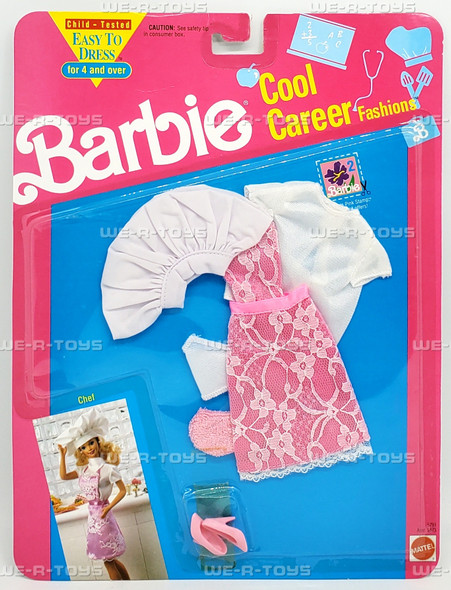 Barbie Easy to Dress Cool Career Fashions Chef Set 1991 Mattel 05791