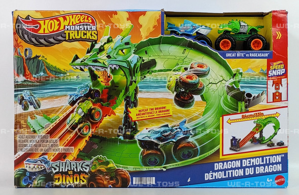 Hot Wheels Monster Trucks Sharks Vs Dinos Vehicles & Playset 2025 Mattel JFR06