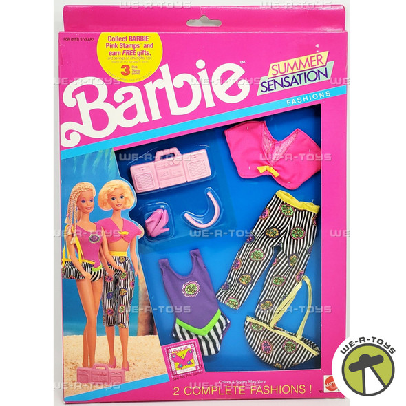 Barbie Fashions Summer Sensation 2 Complete Outfits 1990 Mattel 00780
