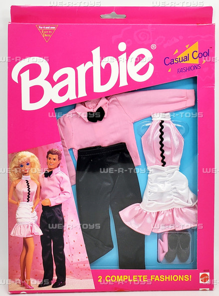 Barbie and Ken Casual Cool Fashions Easy to Dress Pink Date Outfits 1993 Mattel