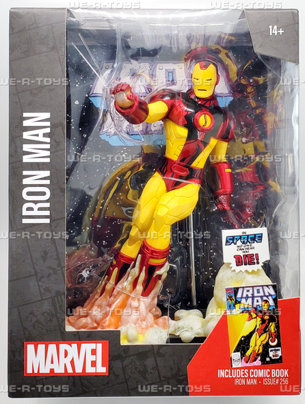 Marvel Iron Man Figure Scene and Comic Book Issue #256 McFarlane Toys 14798