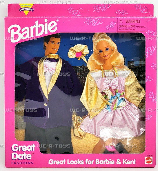 Barbie and Ken Great Date Fashions Easy to Dress 1996 Mattel 68588