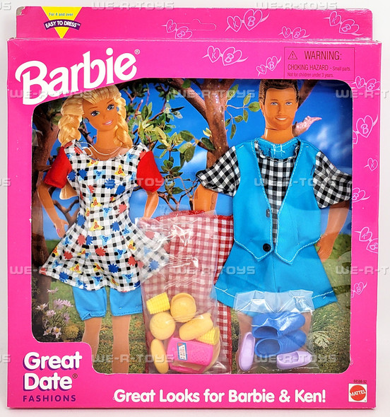 Barbie and Ken Great Date Fashions Picnic Date 1996 Mattel 68588