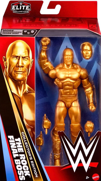 WWE Gold Elite Collectors Edition The Rock The Final Boss Action Figure