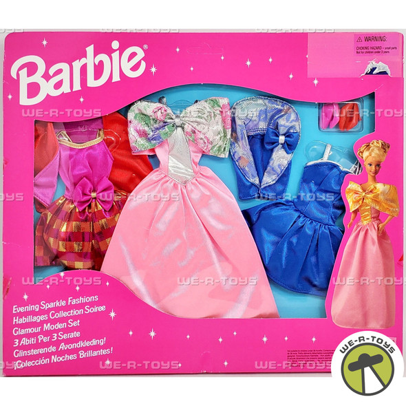 Barbie and Ken Evening Sparkle Fashions Easy to Dress 1995 Mattel