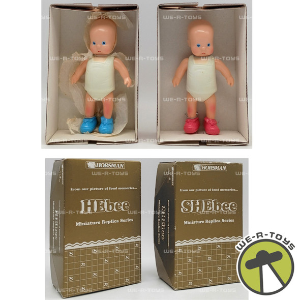 HEbee And SHEbee Doll Set of Two by Horsman 1996 Miniature Replica Series 7329-6