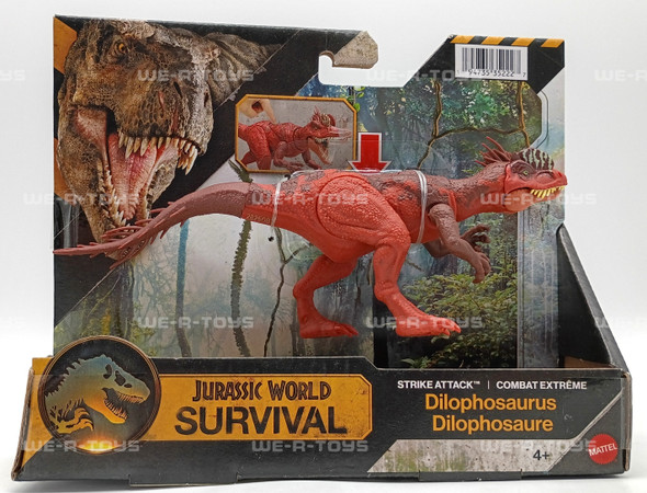 Jurassic World Survival Strike Attack Dilophosaurus Action Figure Mattel JKL67