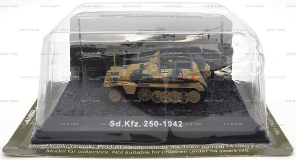Amercom 1:72 Scale Sd.Kfz. 250 - 1942 Half-Track Diecast Combat Tank Collection