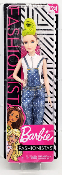 Barbie Fashionistas Doll #124 with Green Striped Mohawk 2018 Mattel FXL57