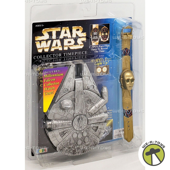 Star Wars C-3PO Watch with Millennium Falcon Watch Case 1996 Hope 46212