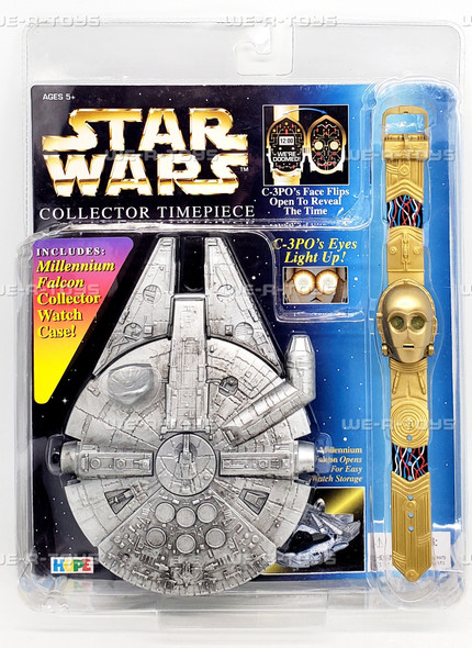 Star Wars C-3PO Watch with Millennium Falcon Watch Case 1996 Hope 46212