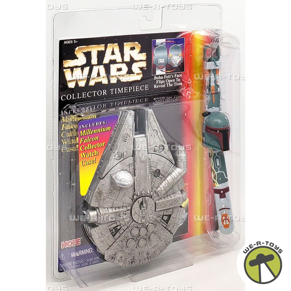 Star Wars Boba Fett Watch with Millennium Falcon Watch Case 1997 Hope 46216