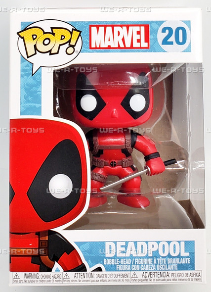 Funko POP Marvel Deadpool with Gun and Sword 20 Bobble Head Vinyl Figure