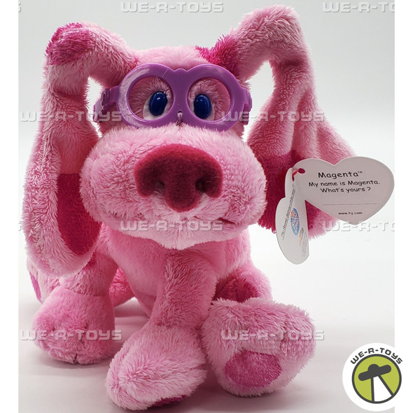 Ty Beanie Baby Magenta the Dog Blue's Clues Plush