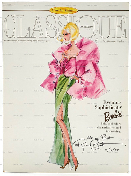 Evening Sophisticate Barbie Doll Signed & Dated by Robert Best 1998 Mattel 19361