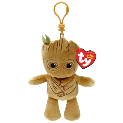 Ty Clips Marvel Groot Plush Keychain