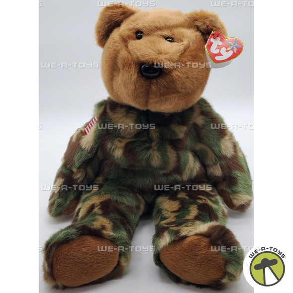 Ty Beanie Buddy Hero the Military Bear Plush 2004