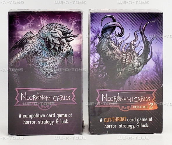 Necronomicards Competitive Card Game of Horror Strategy and Luck Vol. 1 and 2 Set