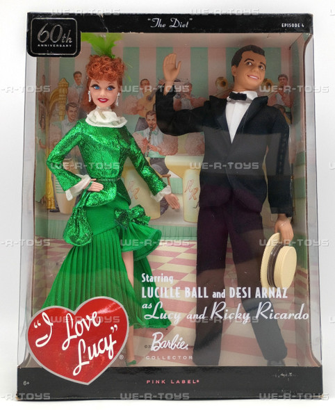 I Love Lucy Lucy and Ricky Ricardo Barbie Doll Set Episode 4 The Diet #T7901