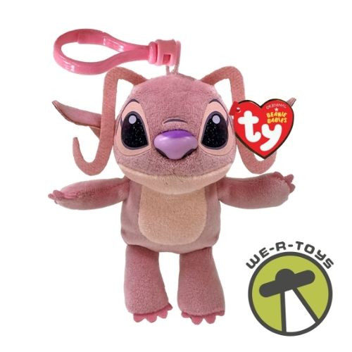 Ty Clips Disney Lilo & Stitch Angel Plush Keychain
