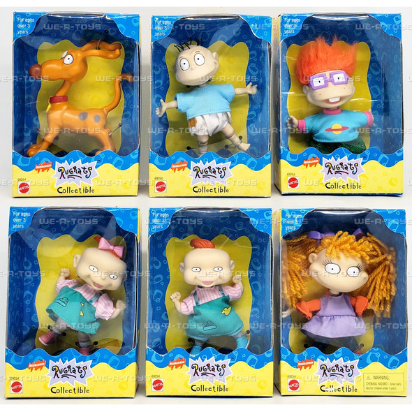 Rugrats Tommy Chuckie Phil Lil Spike and Angelica Figure Set of 6 Mattel 69254