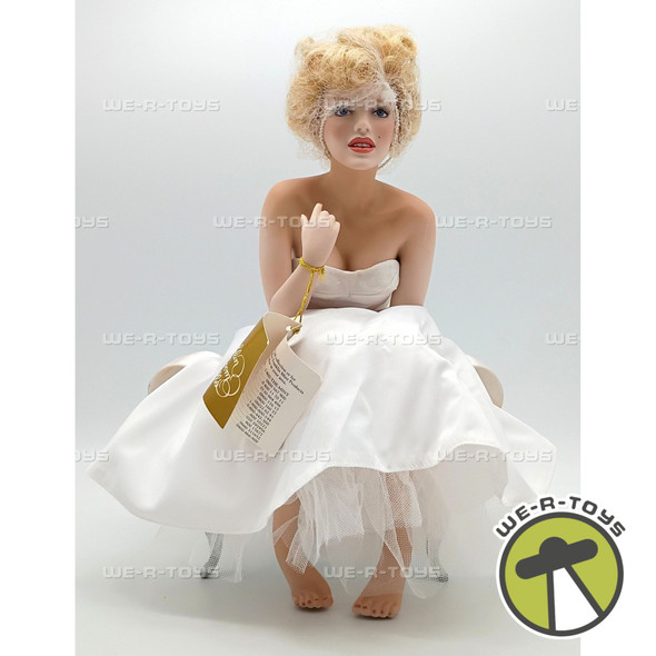 Franklin Mint Marilyn Monroe Porcelain Portrait Doll Love Marilyn w/ Bench 2000