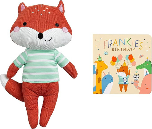 Pearhead Fox Plush and Board Book Gift Set - Frankie the Fox's Birthday