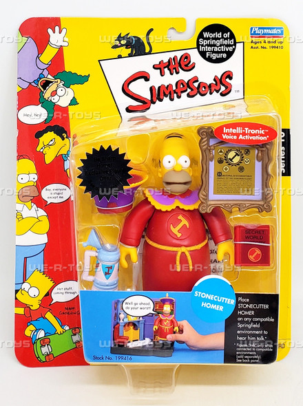 The Simpsons Stonecutter Homer World of Springfield Figure 2002 Playmates 99416