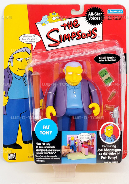 The SImpsons World of Springfield Fat Tony Figure 2002 Playmates 42043