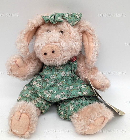 Boyds Bears Kaitlin McSwine Pig Plush JB Bean Series 1985-1998 In Floral Romper