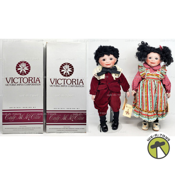 Victoria Corporation Porcelain Dolls Designed by Cindy M. McClure Set of 2