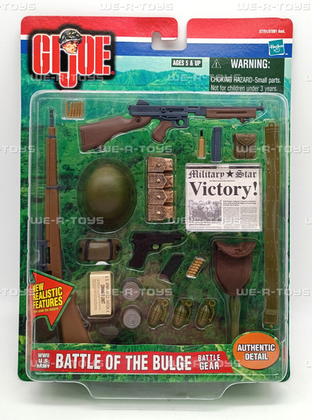 GI Joe Battle of the Bulge Battle Gear WWII US Army Accessory Set 2000 Hasbro