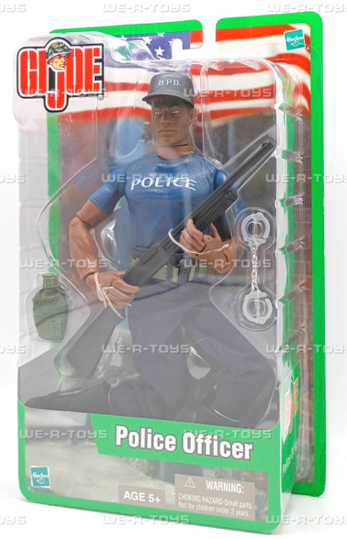 G.I. Joe Police Officer Action Figure & Accessories Hasbro 2002 African American