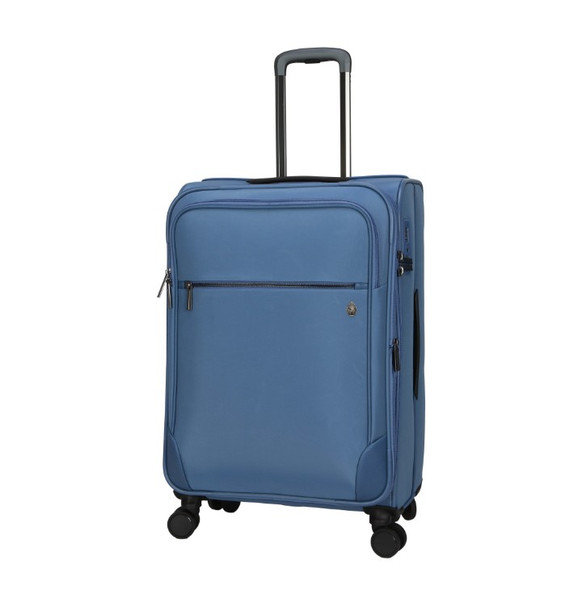 btL 24" Checked Softside Luggage With 360-Spinner Wheels, Blue Shadow