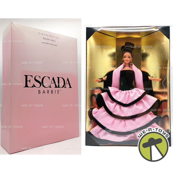 Escada Barbie Doll in Pink & Black Gown Limited Edition 1996 Mattel Item #15948