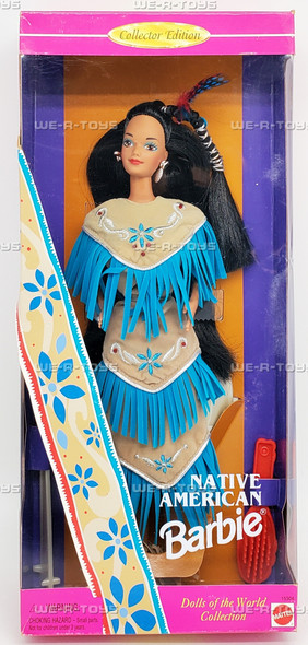 Dolls of the World Native American Barbie Doll 1996 Mattel 15304