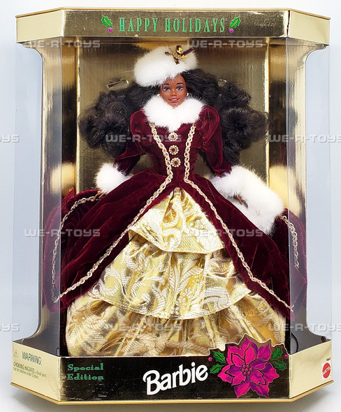 Happy Holidays Barbie Doll African American 1996 Mattel 15647