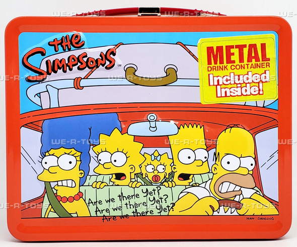 The Simpsons Are We There Yet? Metal Lunchbox with Thermos by NECA