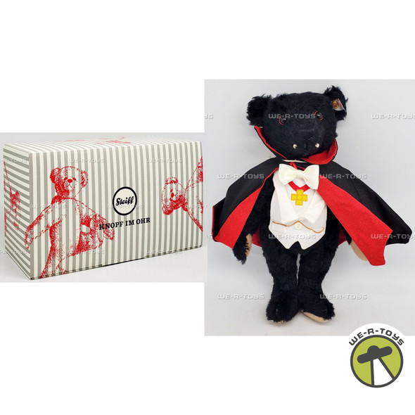 Steiff Dracula No. 757 Bear Made From Black Mohair 35546