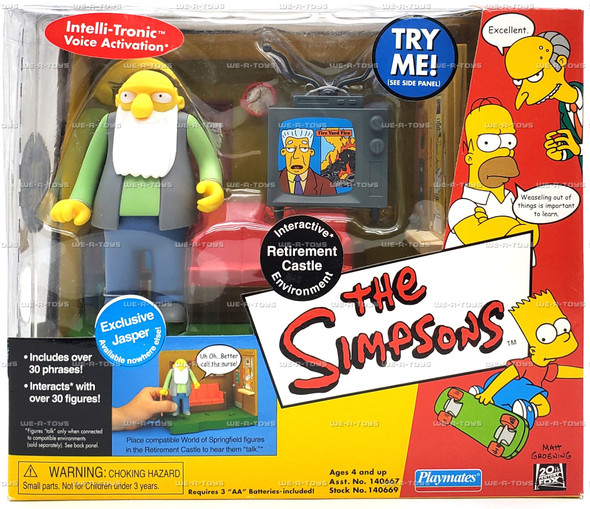 The Simpsons Interactive Retirement Castle Environment Playset Playmates #40669