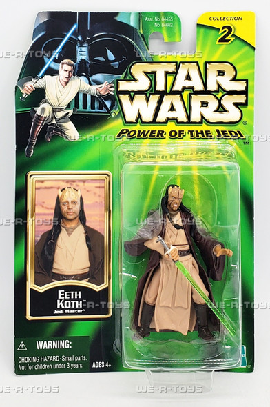 Star Wars Power of the Jedi Eeth Koth Jedi Master Action Figure 2001 Hasbro