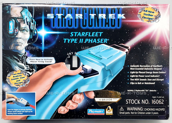 Star Trek First Contact Starfleet Type II Phaser 1996 Playmates 16062