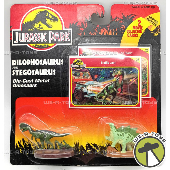 Jurassic Park Dilophosaurus & Stegosaurus Dinosaurs Set of 2 1993 Kenner 61031
