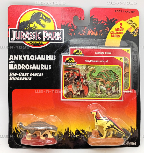 Jurassic Park Ankylosaurs and Hadrosaurus Dinosaurs Set of 2 Kenner 1993 #61029