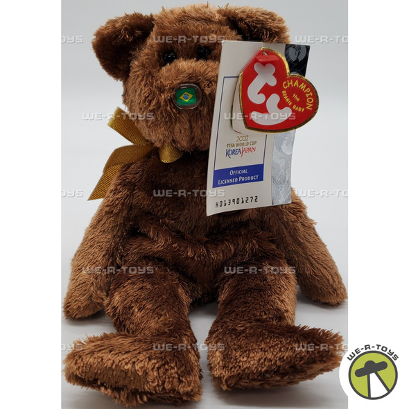 Ty Beanie Babies Champion the Bear Brazil World Cup 2002