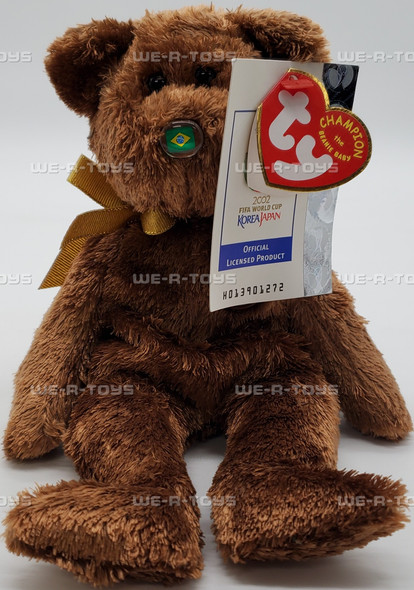 Ty Beanie Babies Champion the Bear Brazil World Cup 2002