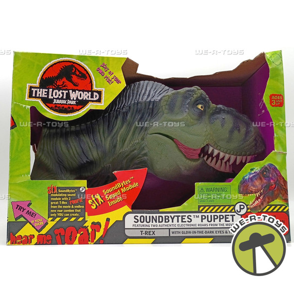 Jurassic Park The Lost World T-Rex Soundbytes Puppet Action Figure 1997 ReSaurus